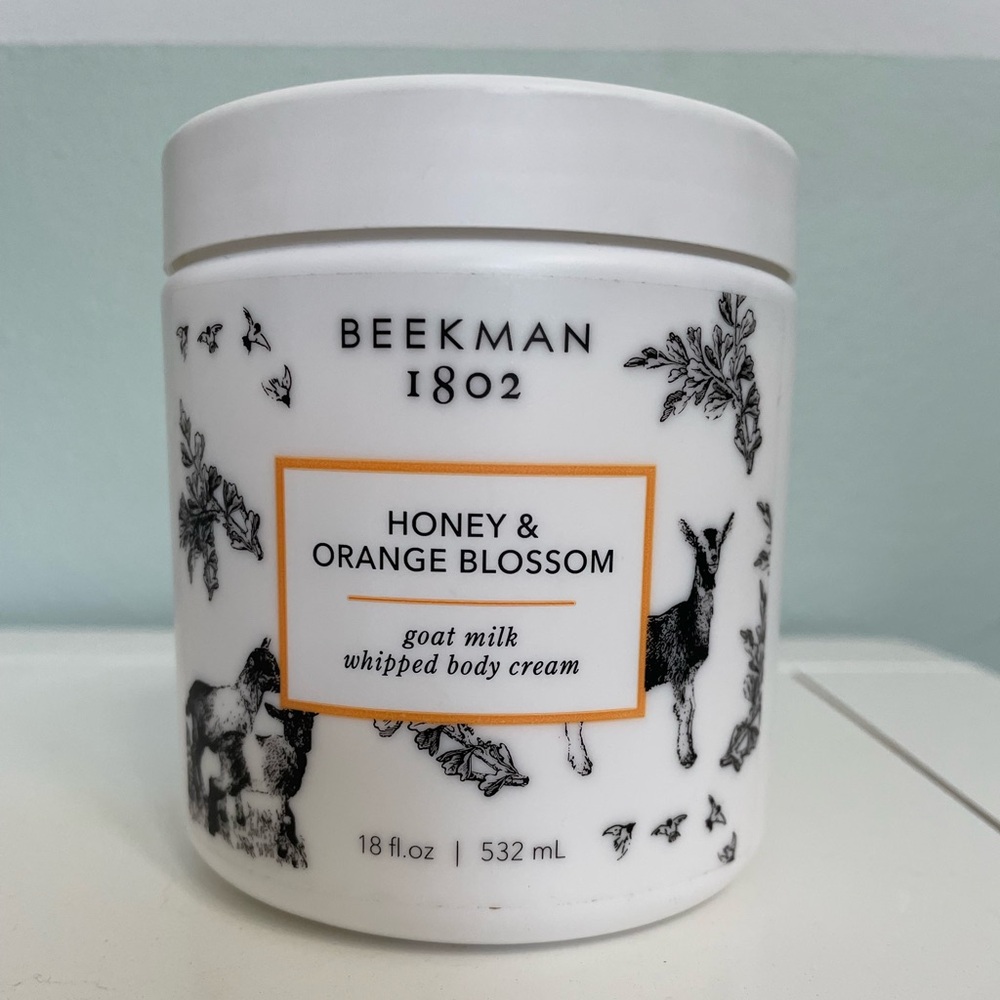 Beekman 1802 honey & orange blossom goat milk whipped body cream 18 fl oz